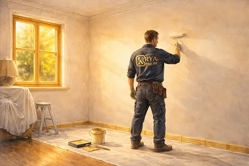 Måleri i premium illustrerad stil